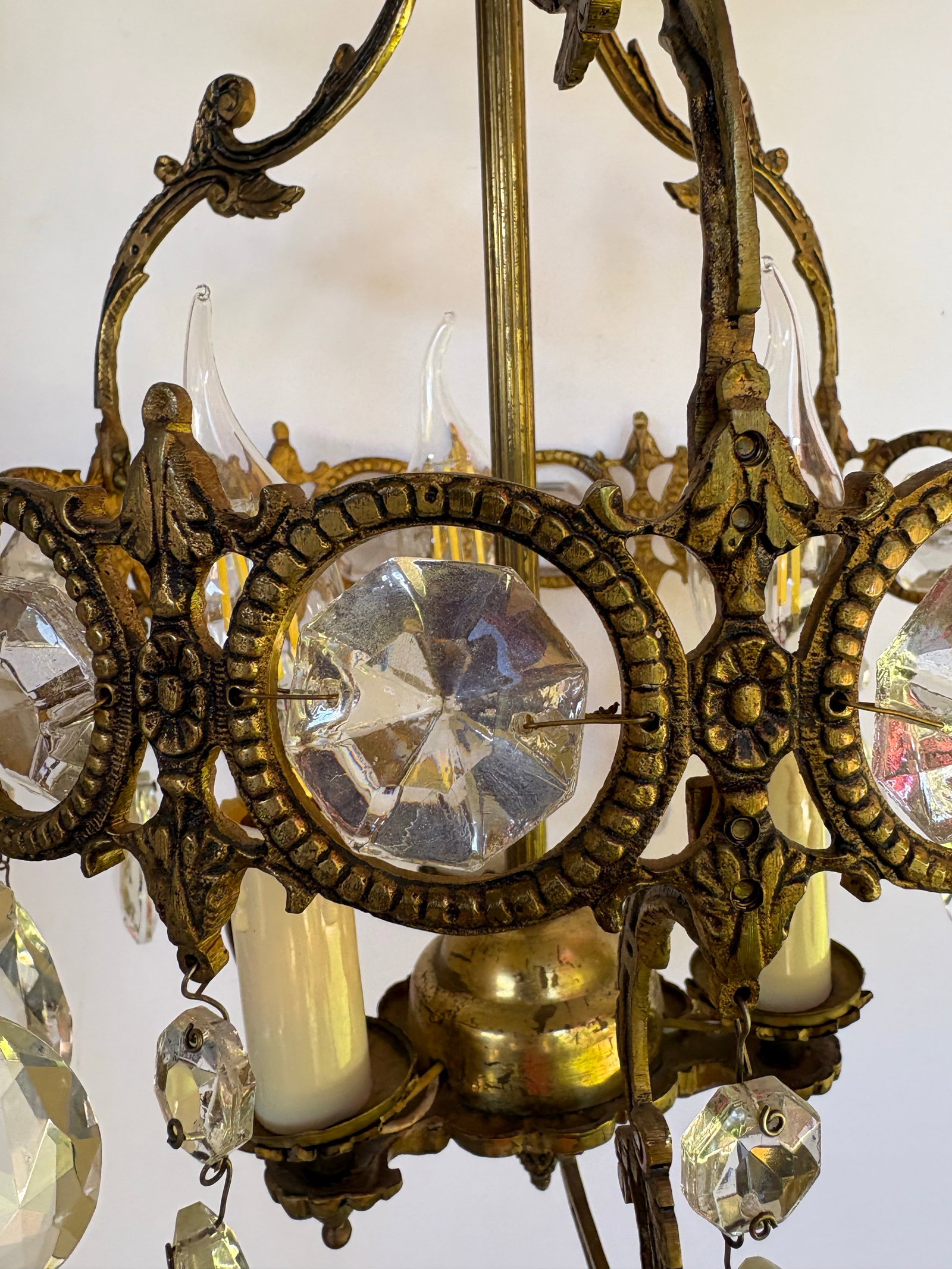 Vintage 1950's Italian Cage-Style Chandelier - 4