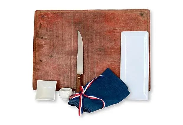 French Bread Board W/ Charcuterie, 6 Pieces - 3