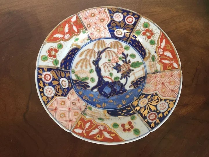 Early 19th Century Coalport Porcelain Imari Rock & Tree Dinner Plate - 5