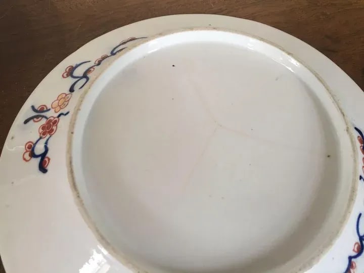 Early 19th Century Coalport Porcelain Imari Rock & Tree Dinner Plate - 8