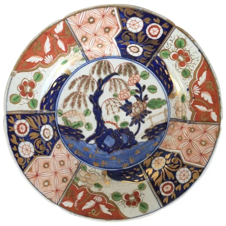 Early 19th Century Coalport Porcelain Imari Rock & Tree Dinner Plate - 9