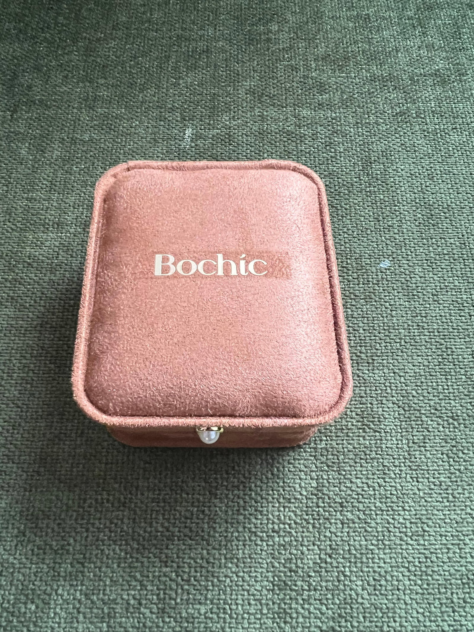 Bochic "Orient" Vintage Pink Quartz, Turquoise & Peridot Earrings 18K Gold & Silver - 5