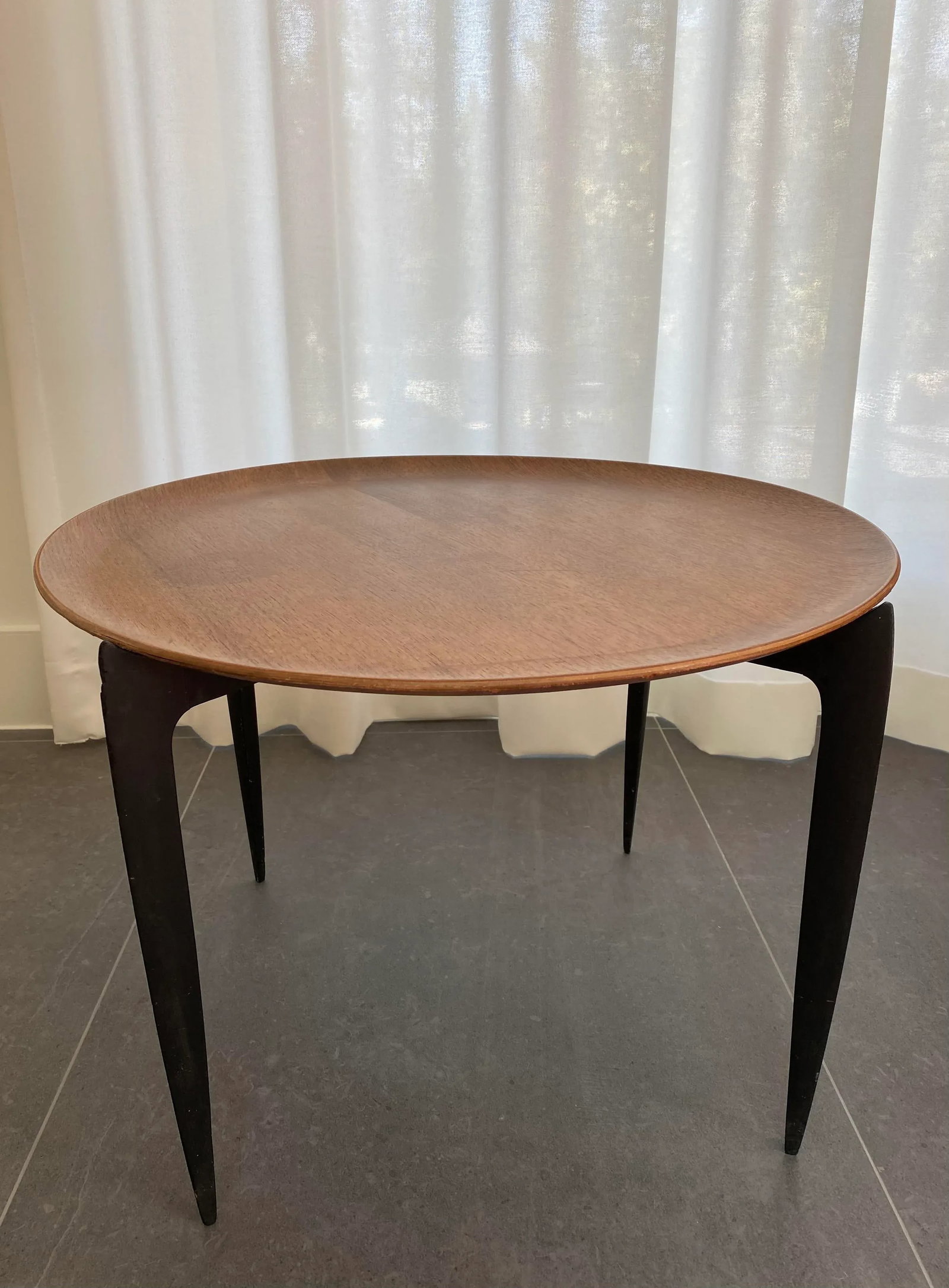 Vintage Mid Century Fritz Hansen Teak Tray Side Table - 2