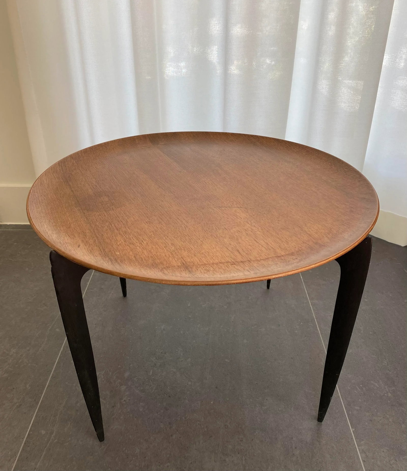 Vintage Mid Century Fritz Hansen Teak Tray Side Table - 3