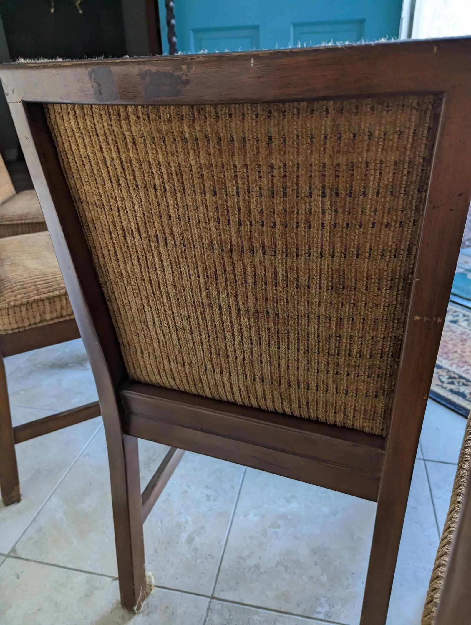 4 Mid-Century Lane Side Chairs With Multi Color Chenille - 6