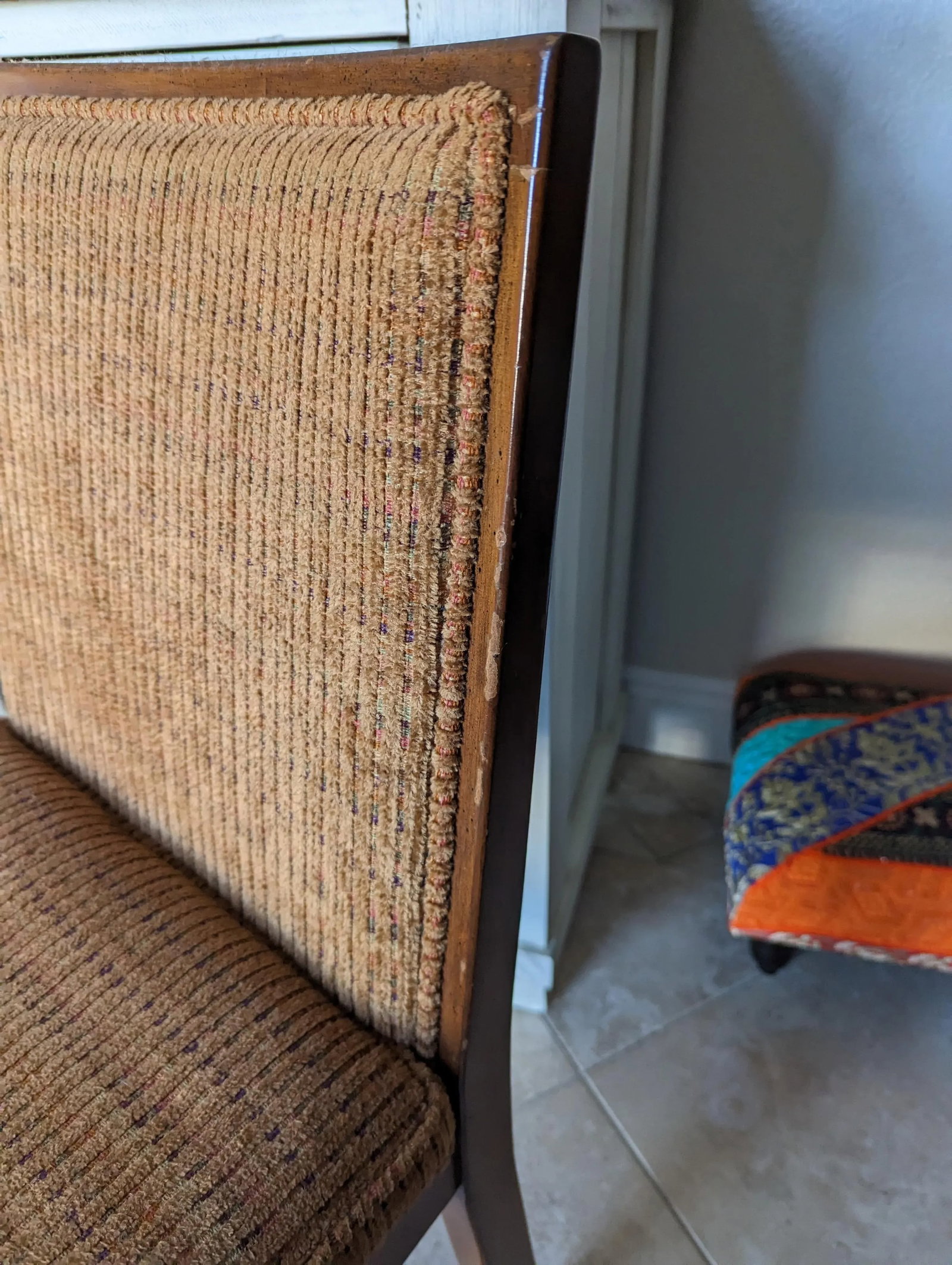 4 Mid-Century Lane Side Chairs With Multi Color Chenille - 9