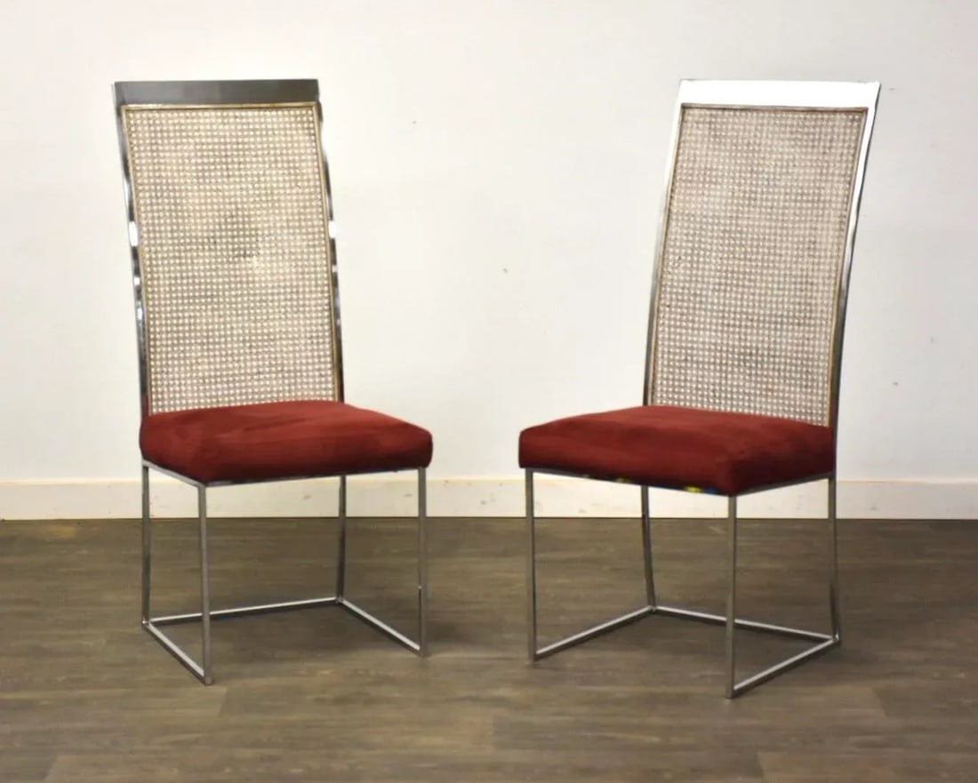 Milo Baughman for Thayer Coggin Dining Chairs - a Pair - 10