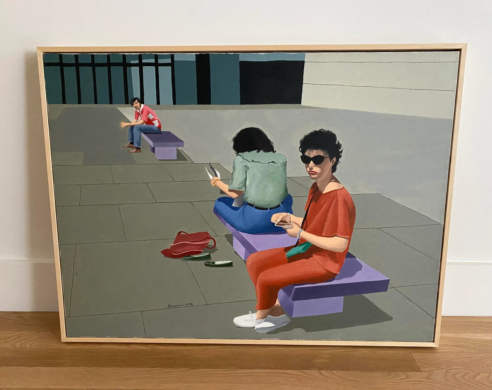 Vintage Photorealist Oil Painting on Canvas by Bisaccio - 4