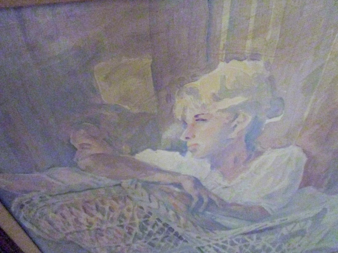 Impressionist Painting Titled Nancy by Savannah Georgia Artist Myrtle Jones - 9