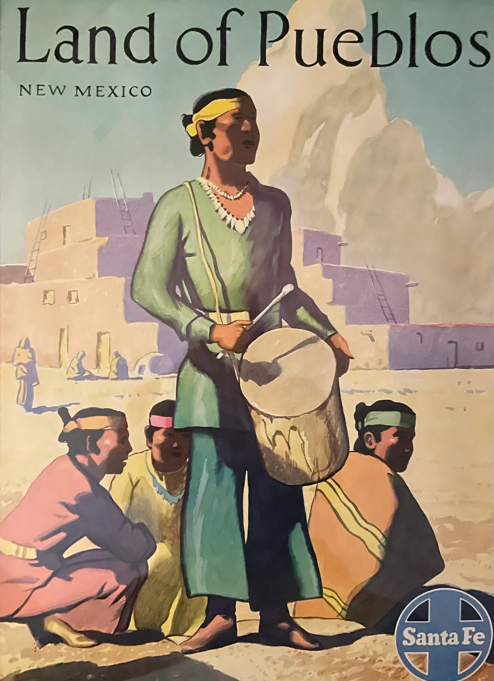 1940s Original Land of Pueblos Poster - 7