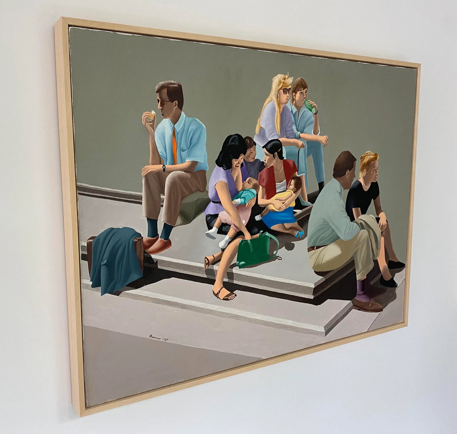 Vintage Photorealist Oil Painting on Canvas by Bisaccio - 9
