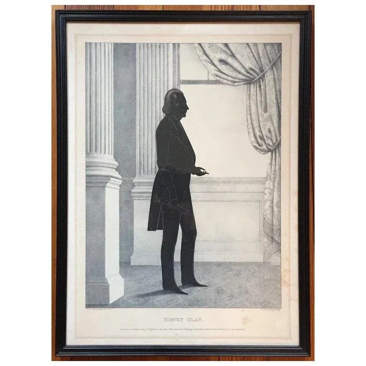 William Brown Kellogg Framed Silhouette Print of Us Senator Henry Clay - 3
