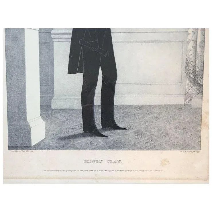 William Brown Kellogg Framed Silhouette Print of Us Senator Henry Clay - 4