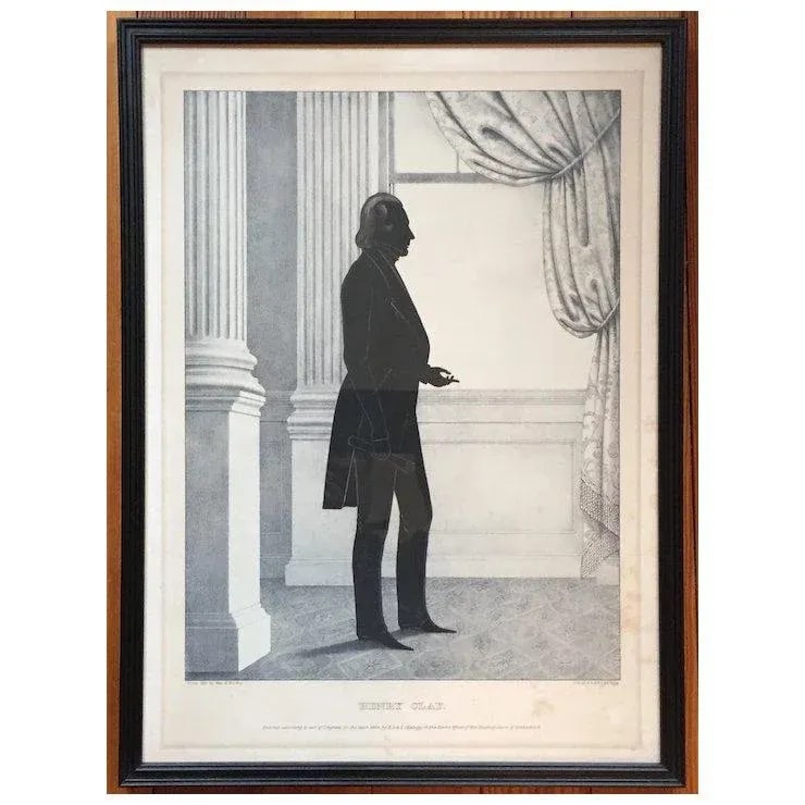 William Brown Kellogg Framed Silhouette Print of Us Senator Henry Clay - 5