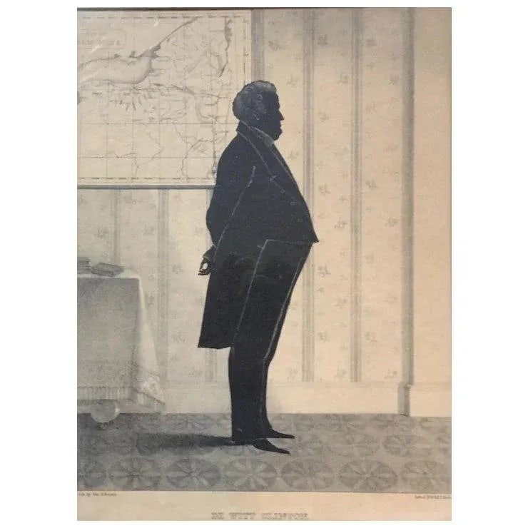 William Brown Kellogg Framed Silhouette Print of De Witt Clinton u.s. Senator & Governor of New York - 4