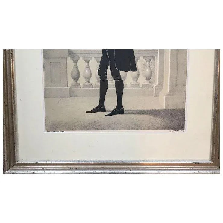 William Brown Kellogg Framed Silhouette Print of Us Supreme Court Justice John Marshall in Silver Gi - 4