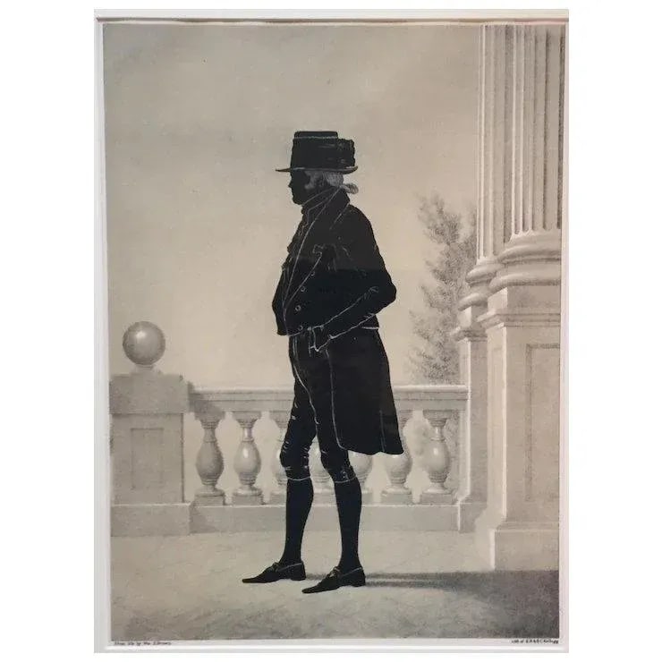William Brown Kellogg Framed Silhouette Print of Us Supreme Court Justice John Marshall in Silver Gi - 5