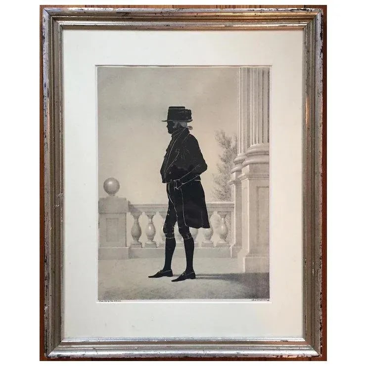 William Brown Kellogg Framed Silhouette Print of Us Supreme Court Justice John Marshall in Silver Gi - 7