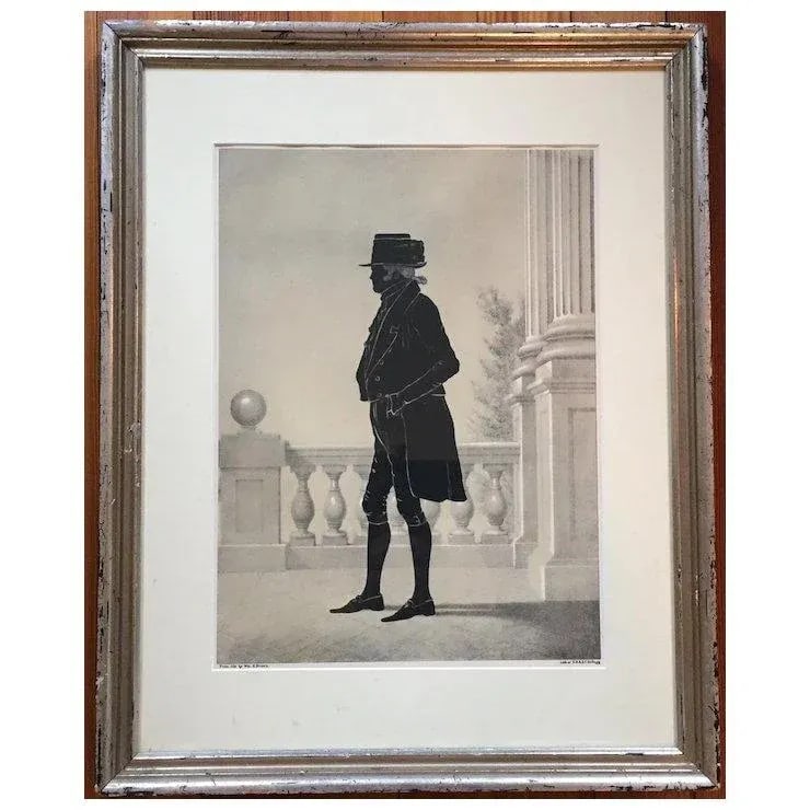 William Brown Kellogg Framed Silhouette Print of Us Supreme Court Justice John Marshall in Silver Gi - 8