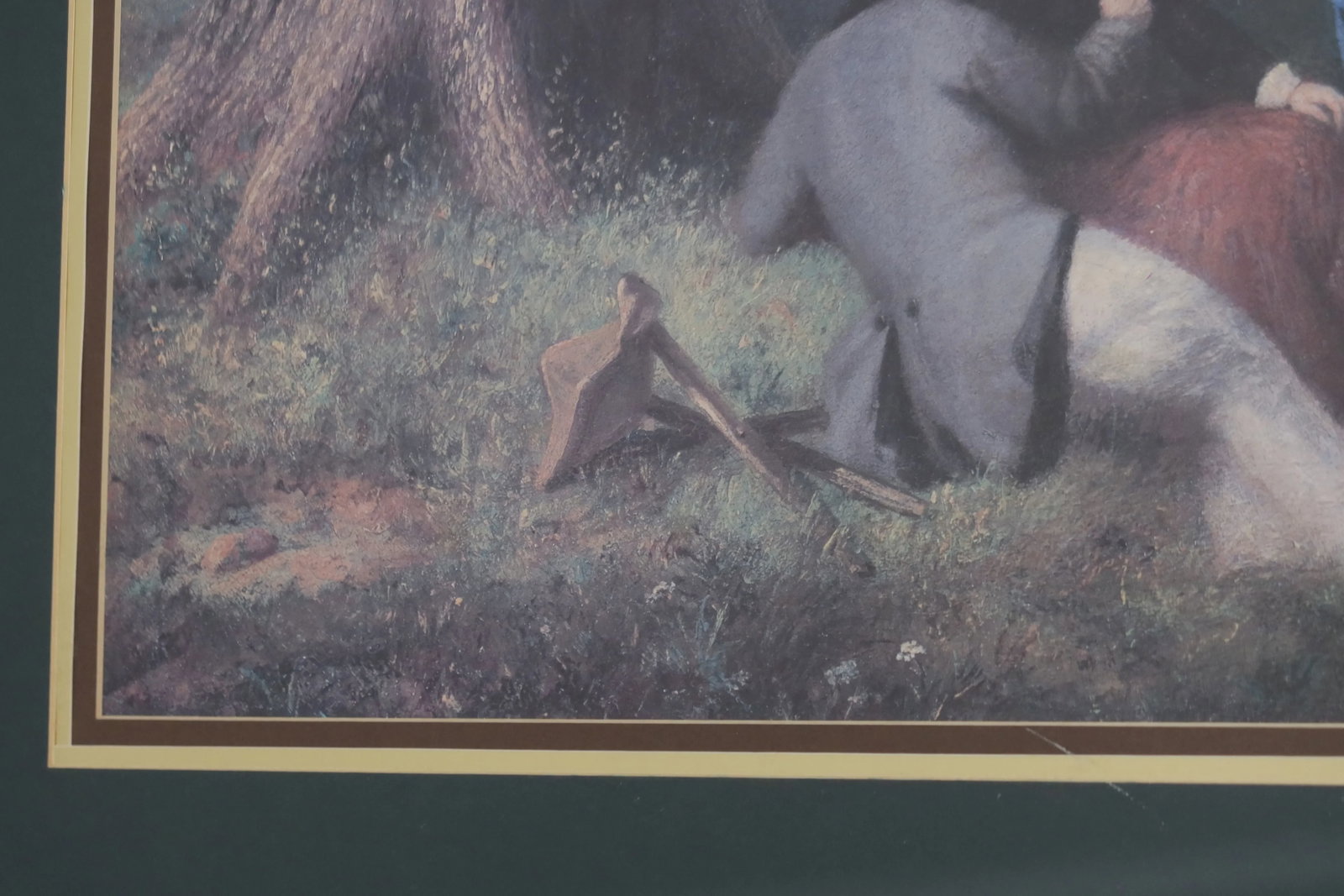 Framed & Matted Print of Country Picnic - 6
