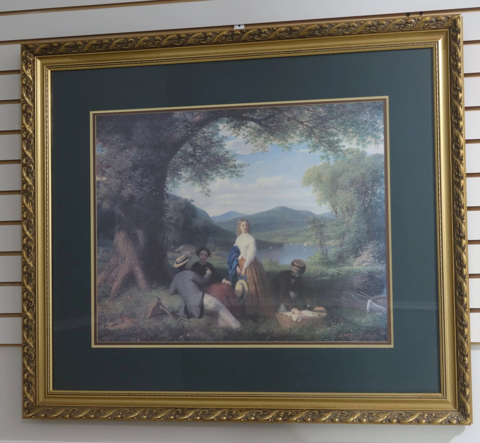 Framed & Matted Print of Country Picnic - 8