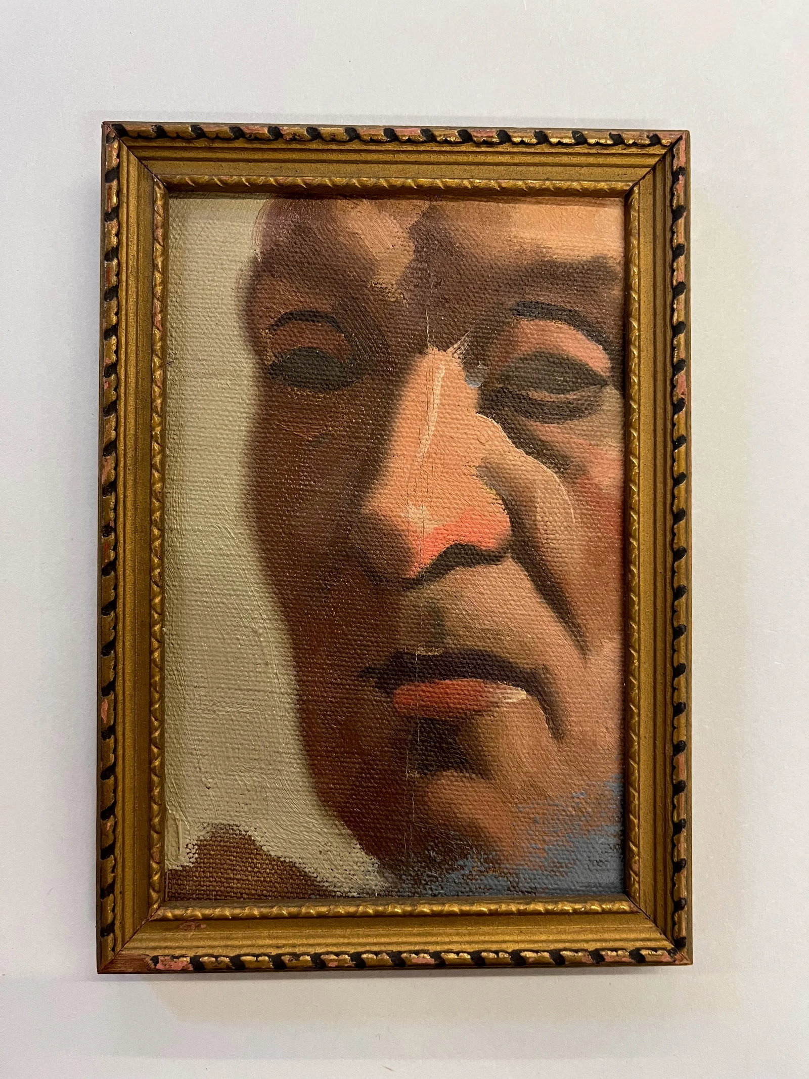 1950s Portrait Oil Painting of a Gentleman by Louis Ferretti, Framed - 2