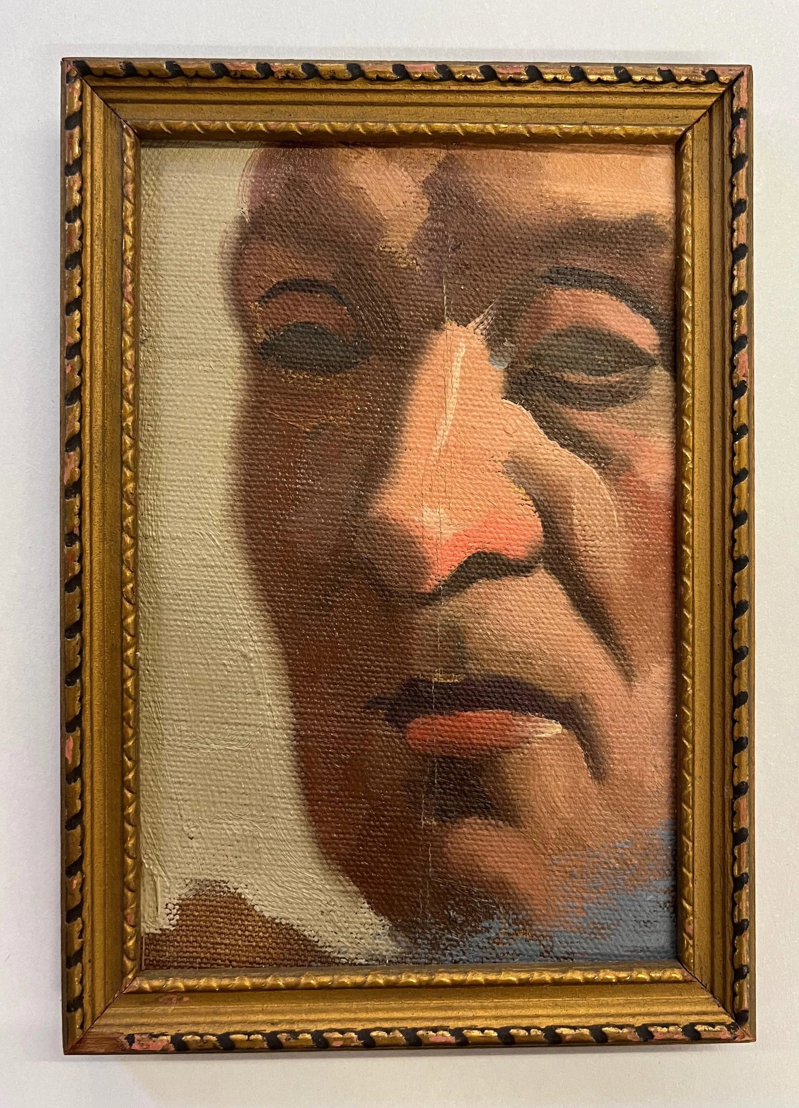 1950s Portrait Oil Painting of a Gentleman by Louis Ferretti, Framed - 3