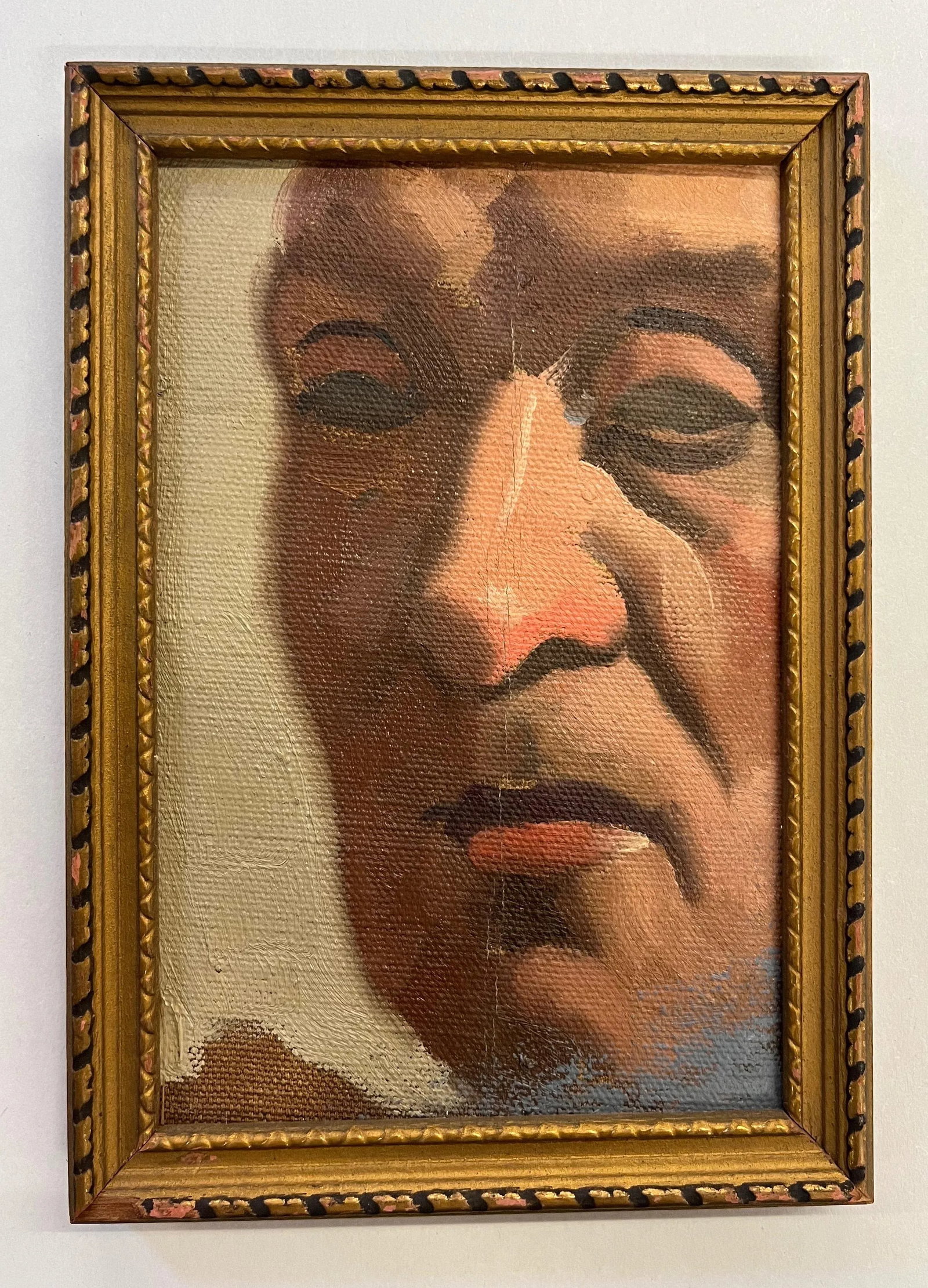 1950s Portrait Oil Painting of a Gentleman by Louis Ferretti, Framed - 4