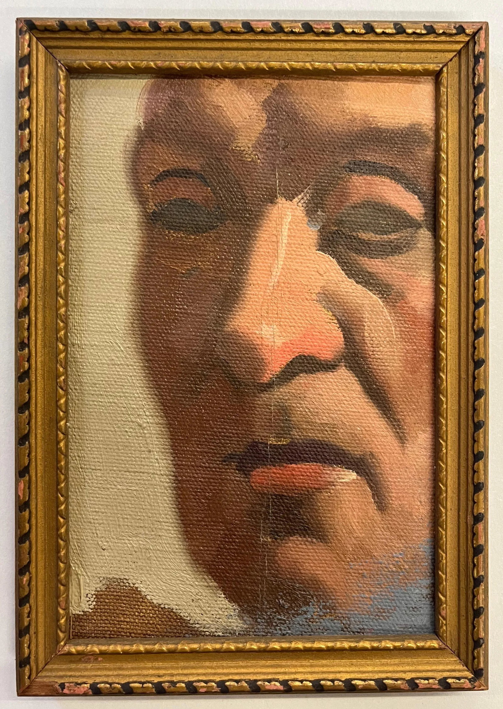 1950s Portrait Oil Painting of a Gentleman by Louis Ferretti, Framed - 5