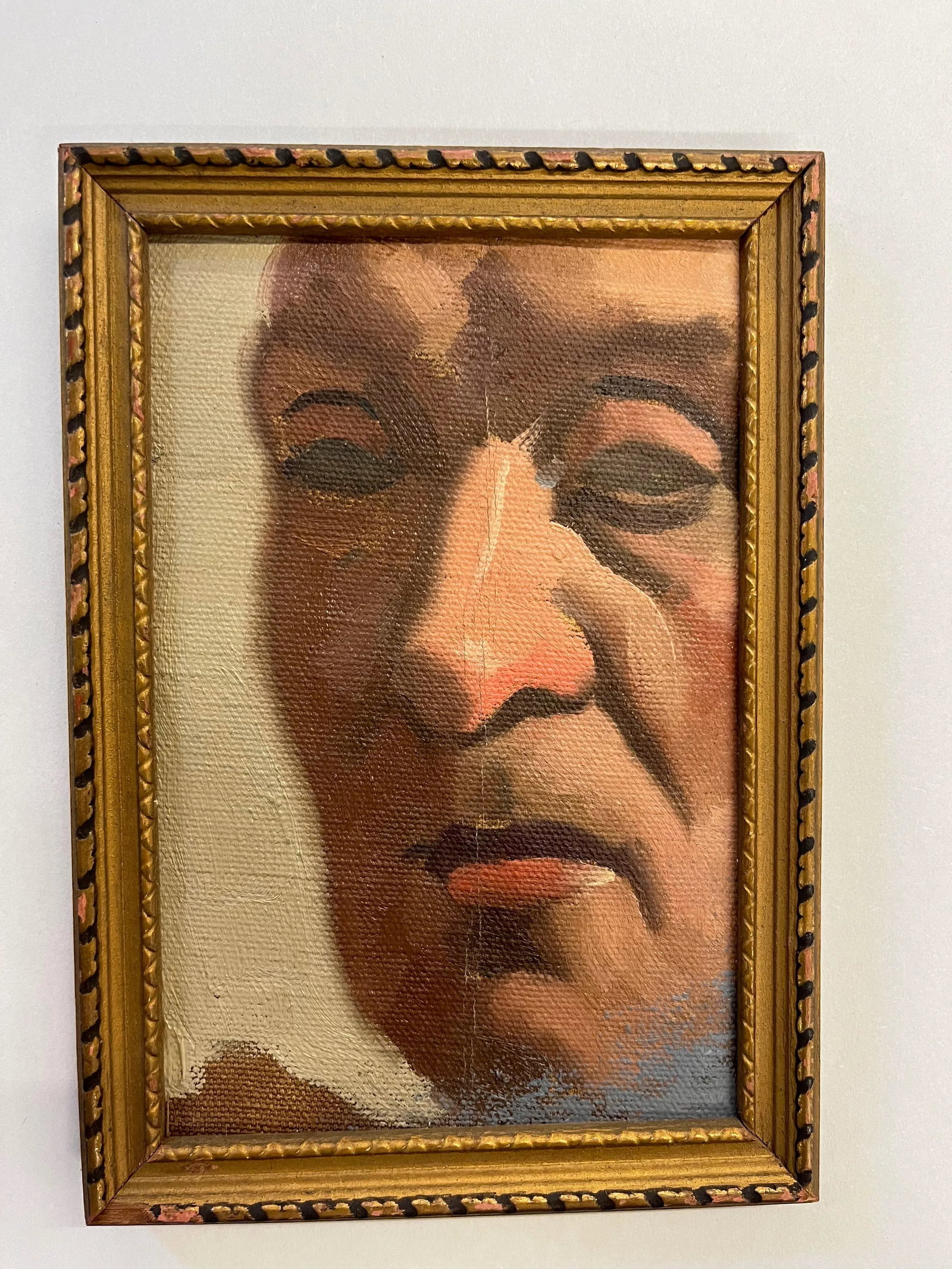 1950s Portrait Oil Painting of a Gentleman by Louis Ferretti, Framed - 7