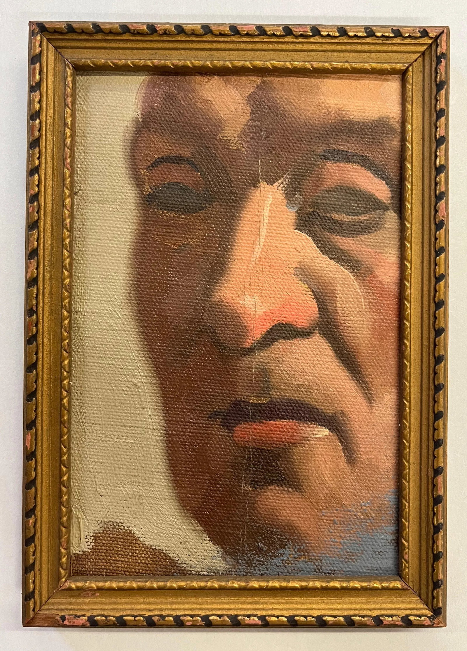 1950s Portrait Oil Painting of a Gentleman by Louis Ferretti, Framed - 8