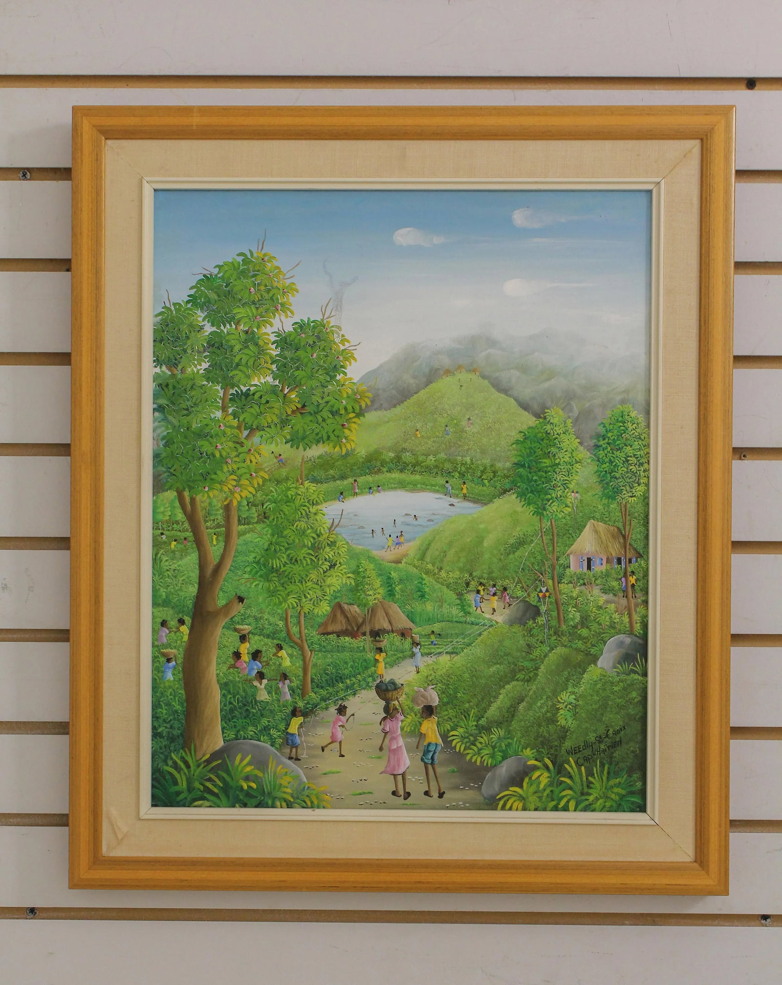 Haitian School St Croix Hand Painted Oil Painting on Canvas - 11