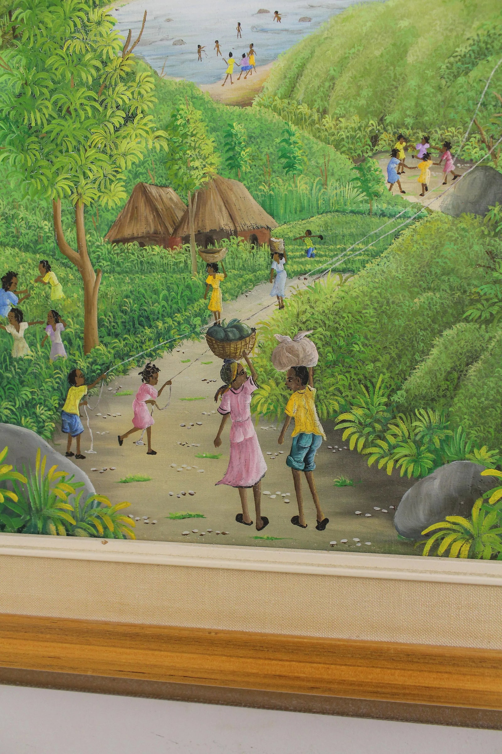 Haitian School St Croix Hand Painted Oil Painting on Canvas - 4