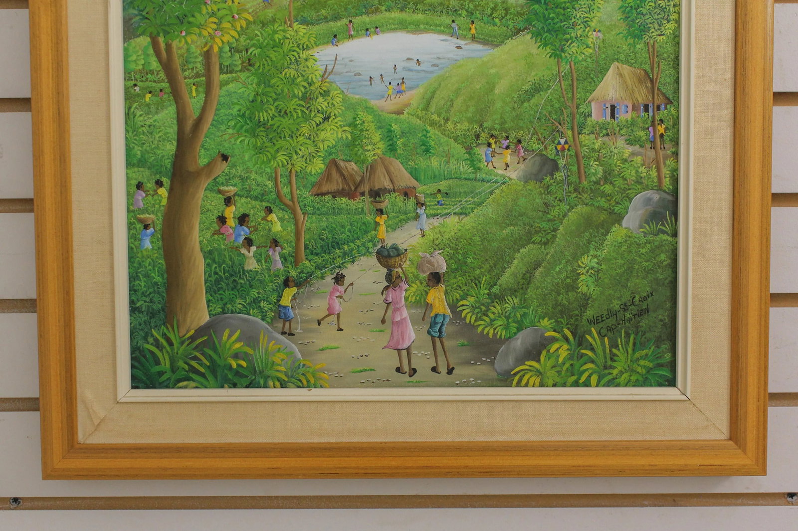 Haitian School St Croix Hand Painted Oil Painting on Canvas - 6