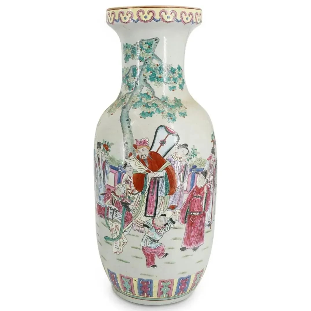 Pair of Monumental Famille Rose Porcelain Vases - 3