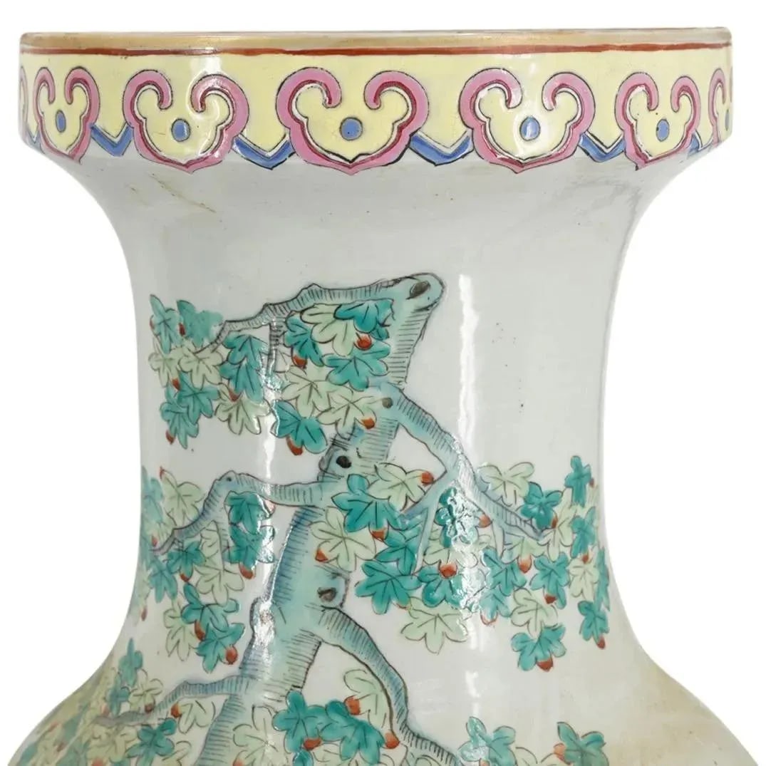 Pair of Monumental Famille Rose Porcelain Vases - 5