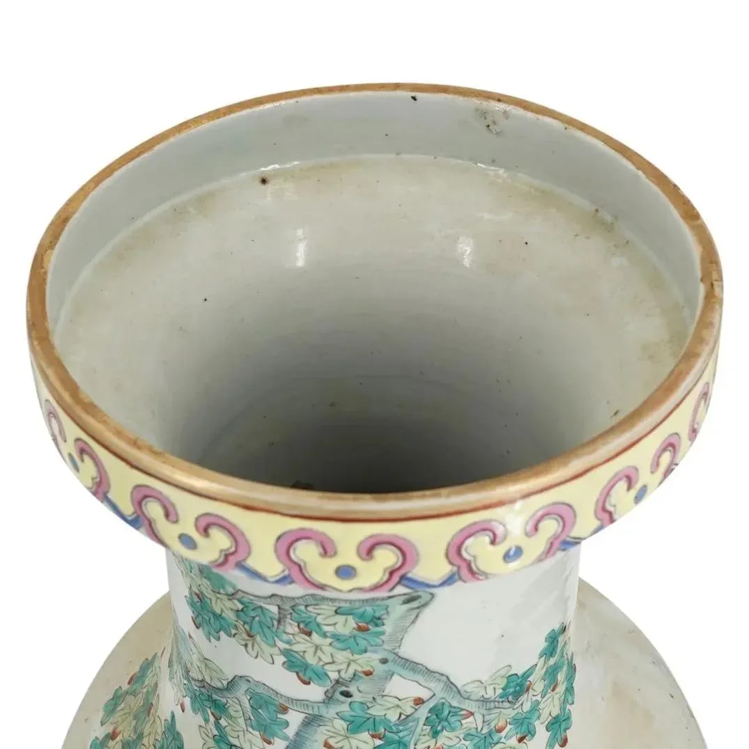 Pair of Monumental Famille Rose Porcelain Vases - 6