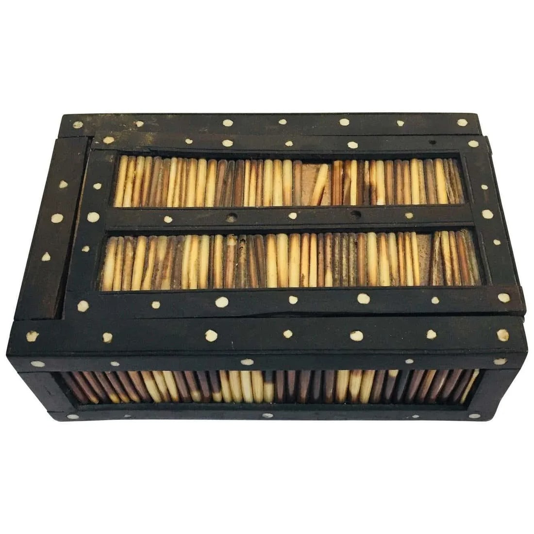 Antique Anglo Indian Box Handcrafted with Porcupine Quills - 13