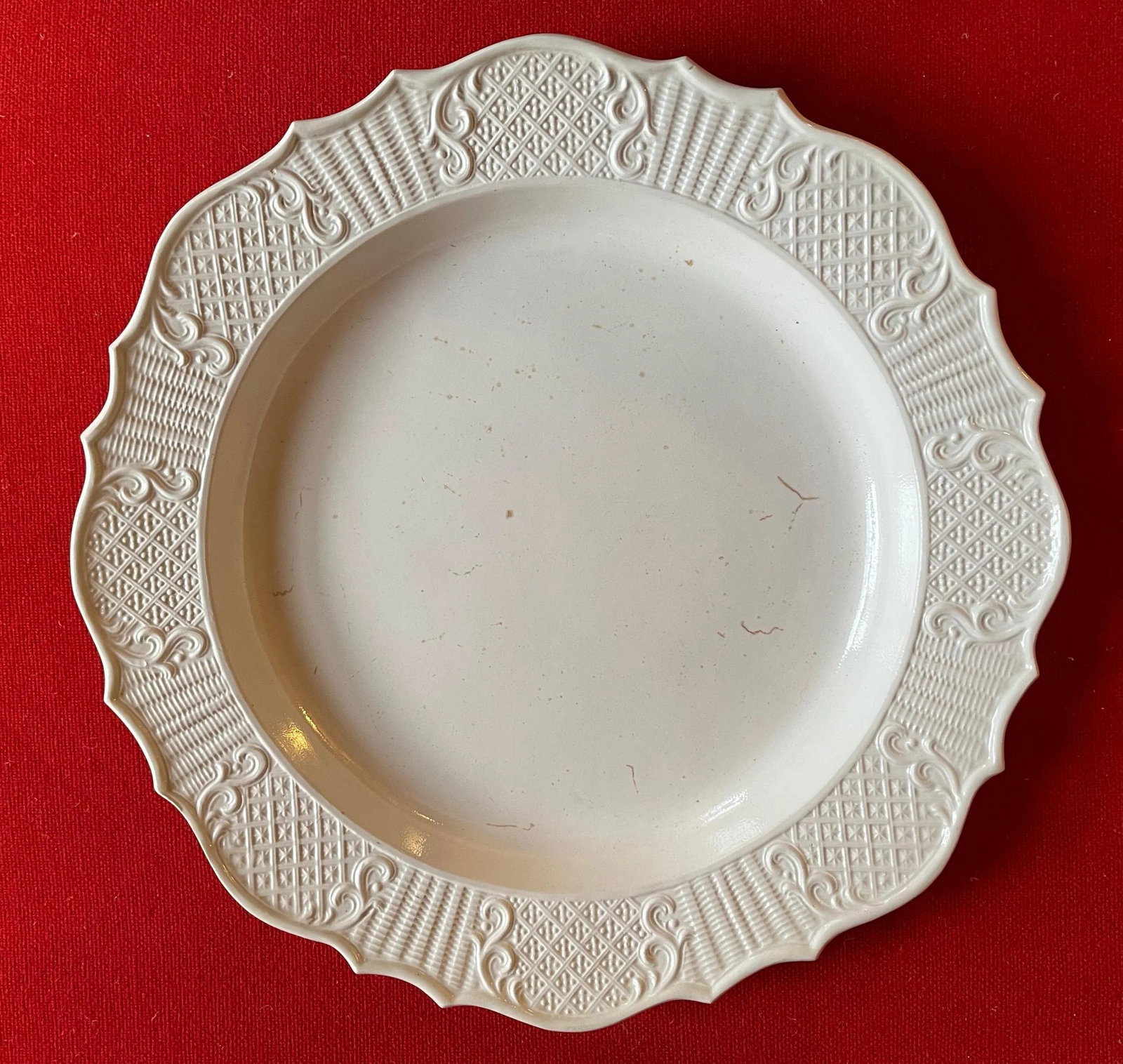 Antique 18th Century English George III Salt Glaze Round Charger Platter or Meat Plate - 3