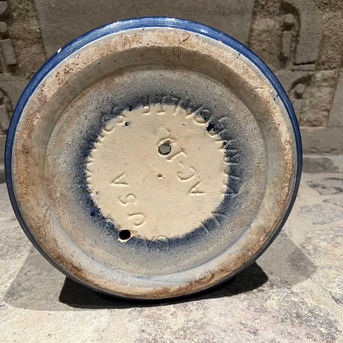 1960s Gainey Pottery Cobalt Blue Architectural Planter California - 6