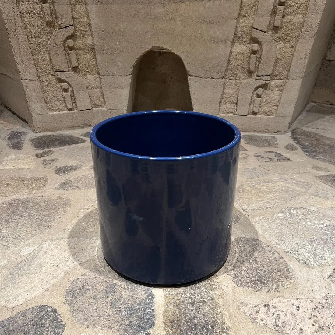 1960s Gainey Pottery Cobalt Blue Architectural Planter California - 8