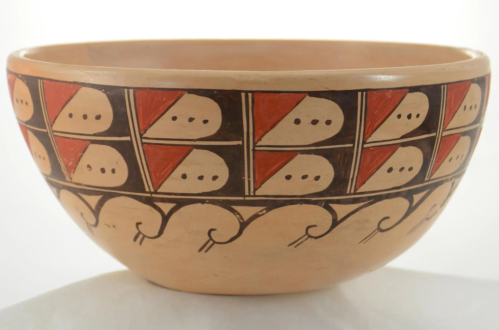 Hopi Style Wave Design Bowl - 2