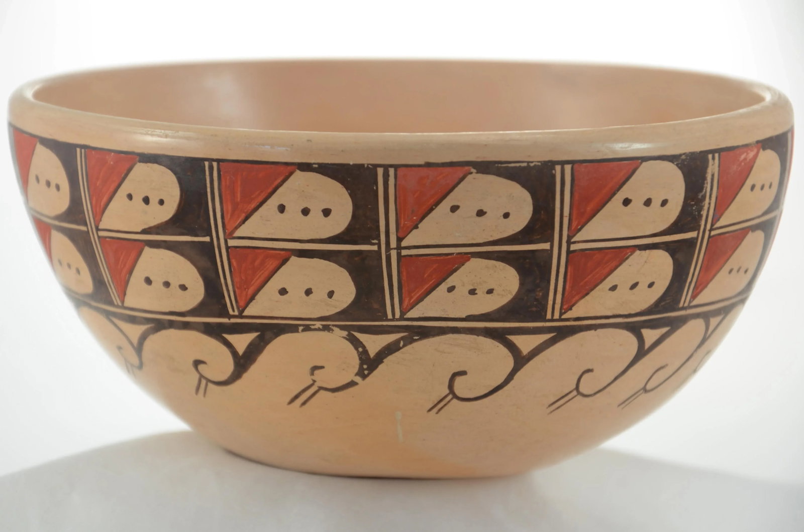 Hopi Style Wave Design Bowl - 4