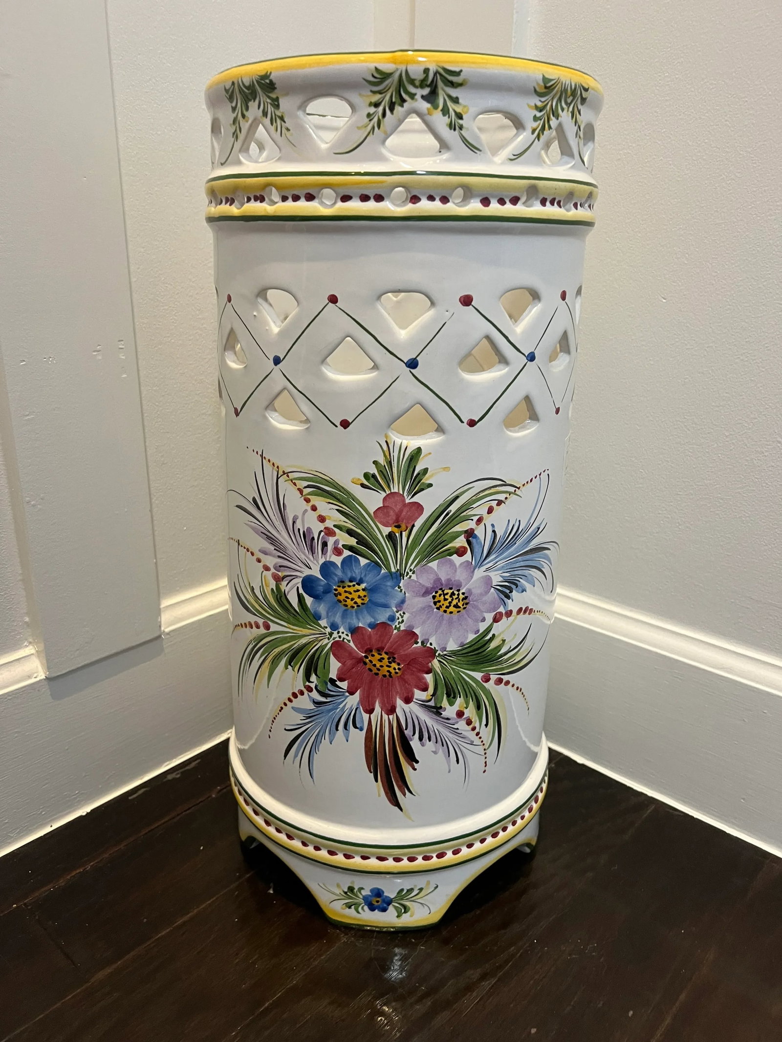 Hand Painted Umbrella Stand Made in Portugal - 2