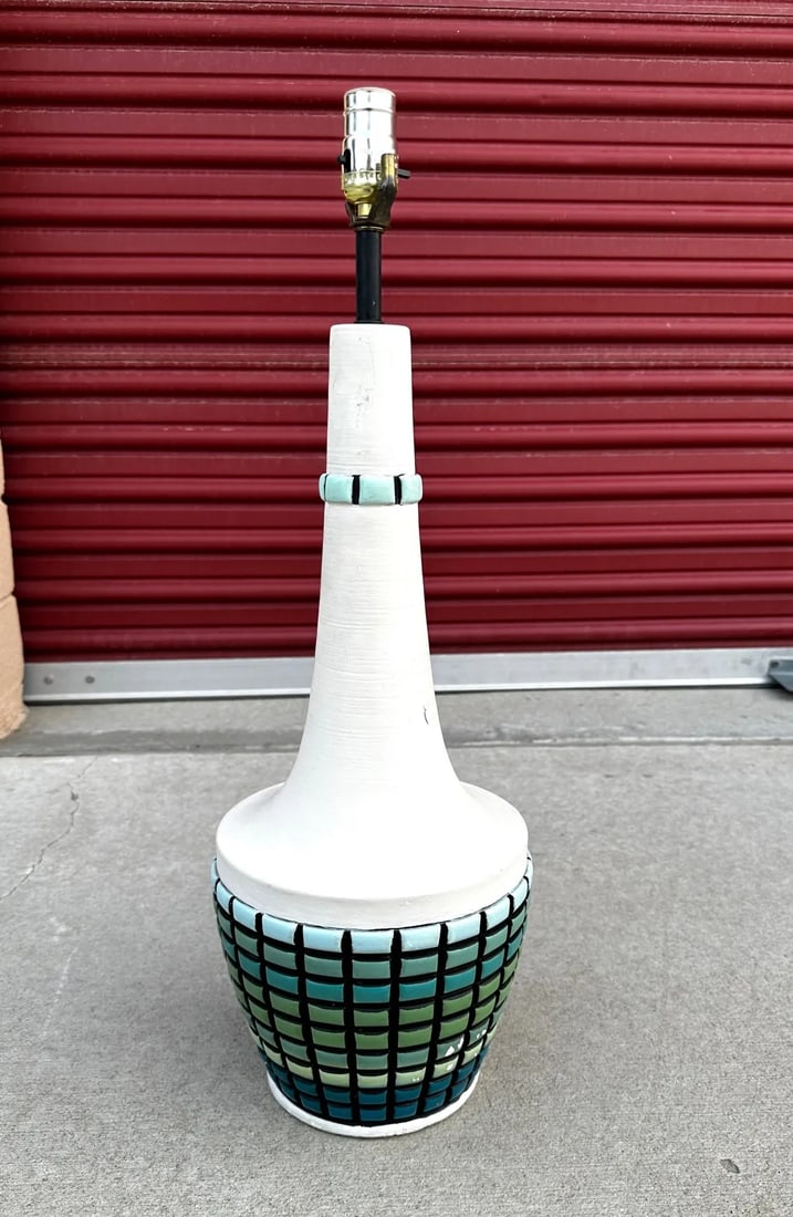 Mid-Century Turquoise Genie Table Lamp - 2