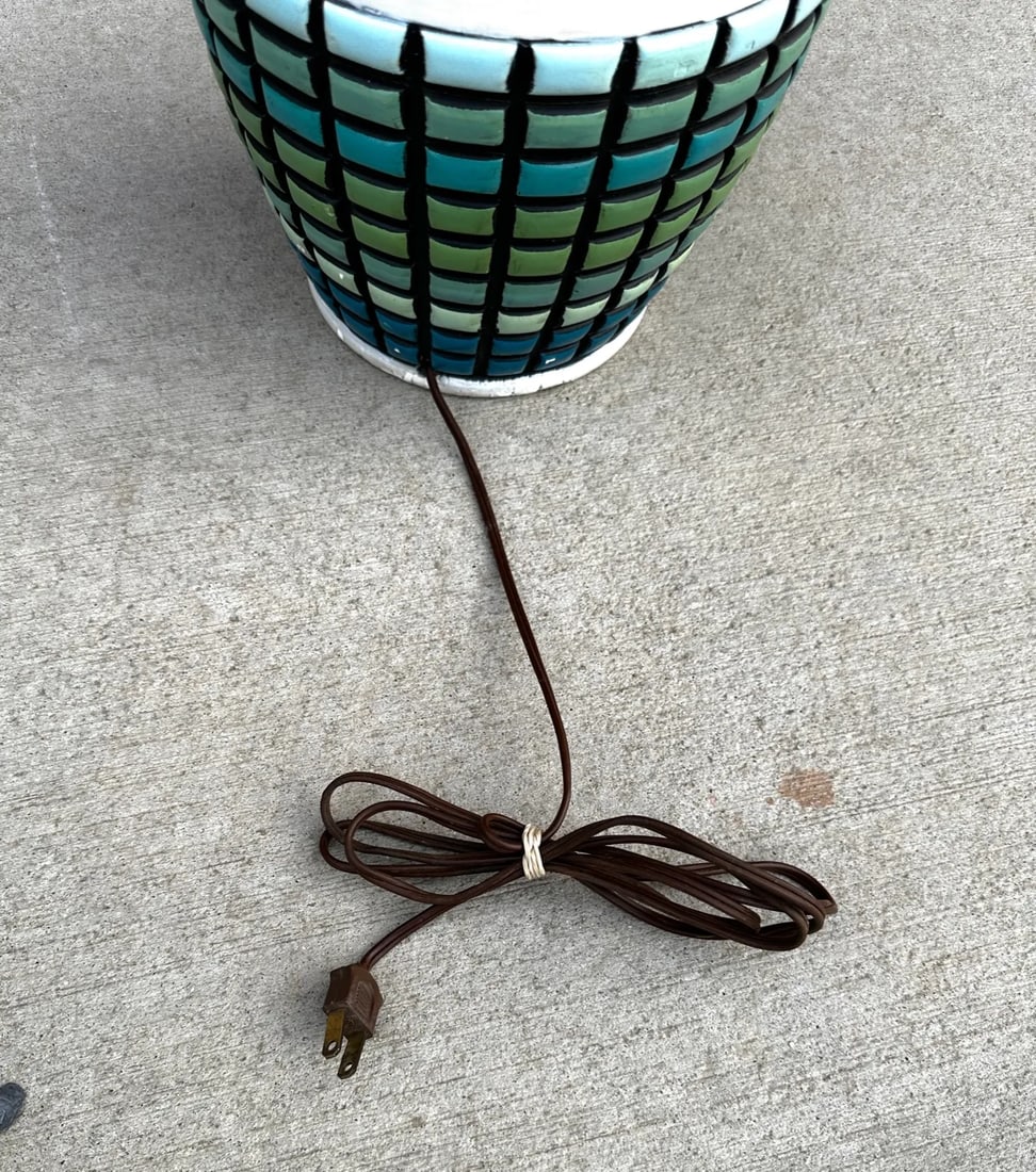 Mid-Century Turquoise Genie Table Lamp - 3