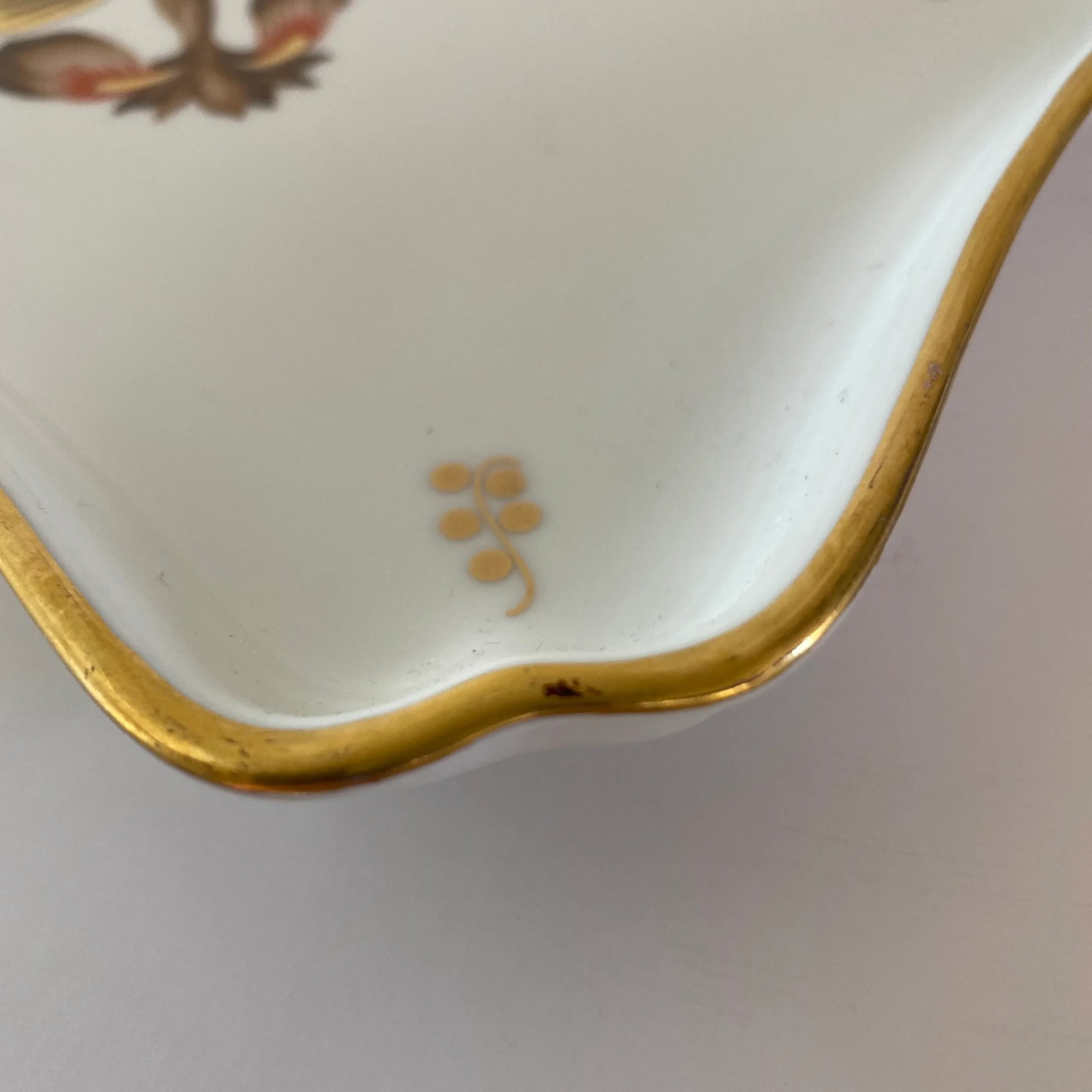 Royal Copenhagen Brown Iris Gilded Porcelain Tray - 7