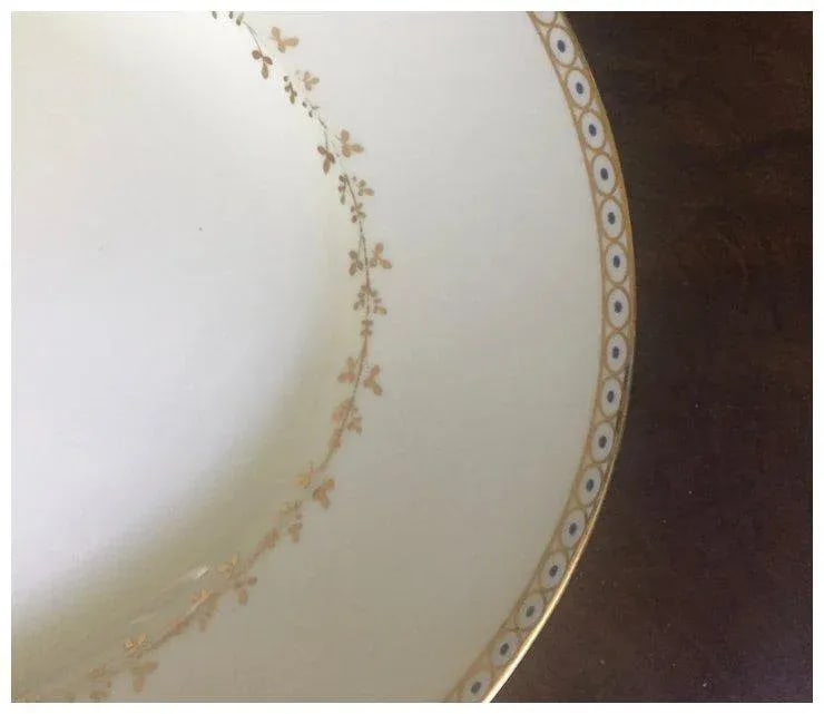 Large Richard Ginori Porcelain Oval Serving Platter in the Pittoria or Fiesole Pattern With Sepia La - 3