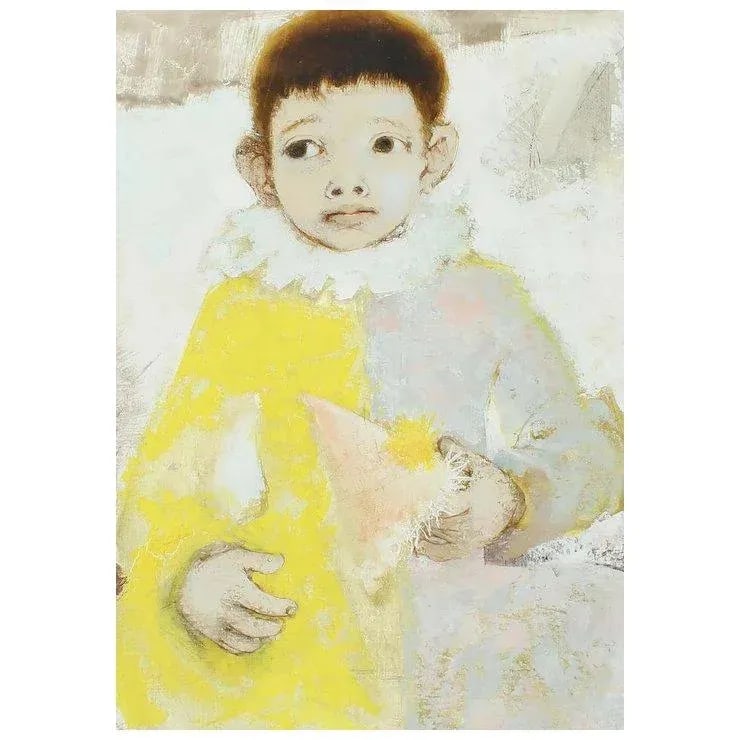 Mid-Century Modern Oil Painting on Canvas Paris School Portrait of a Young Boy Acrobat by Pierre Lav - 2