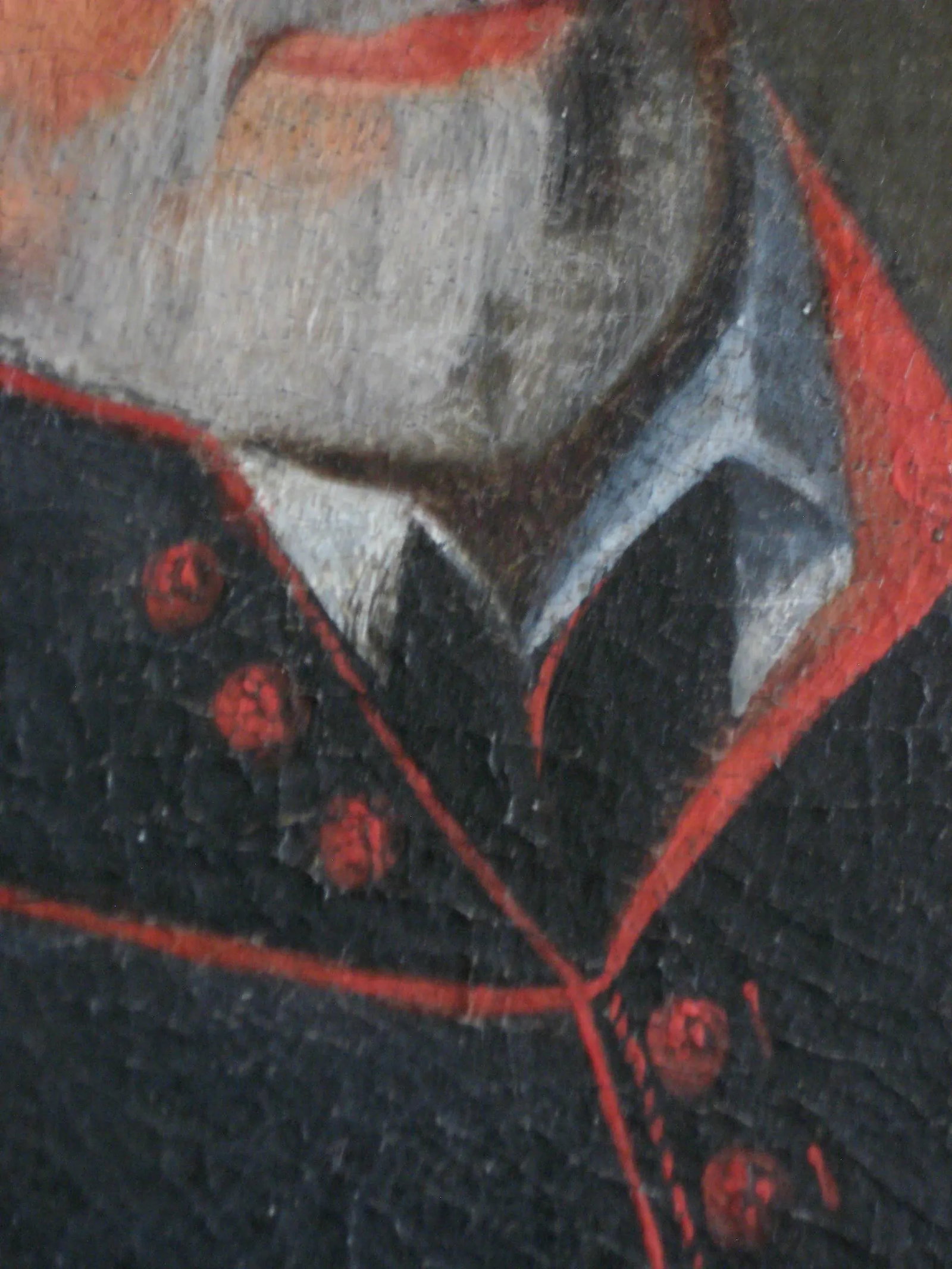 Antique Male Portrait Oil Painting with Bishop Coat of Arms - 6